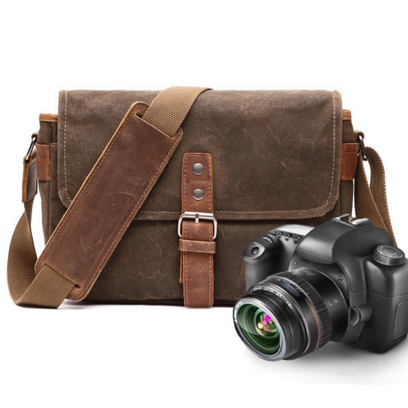 Photographic Hunter Camera Bag Canvas DSLR Camera Bag Vintage Crossbody Messenger Bag 8816