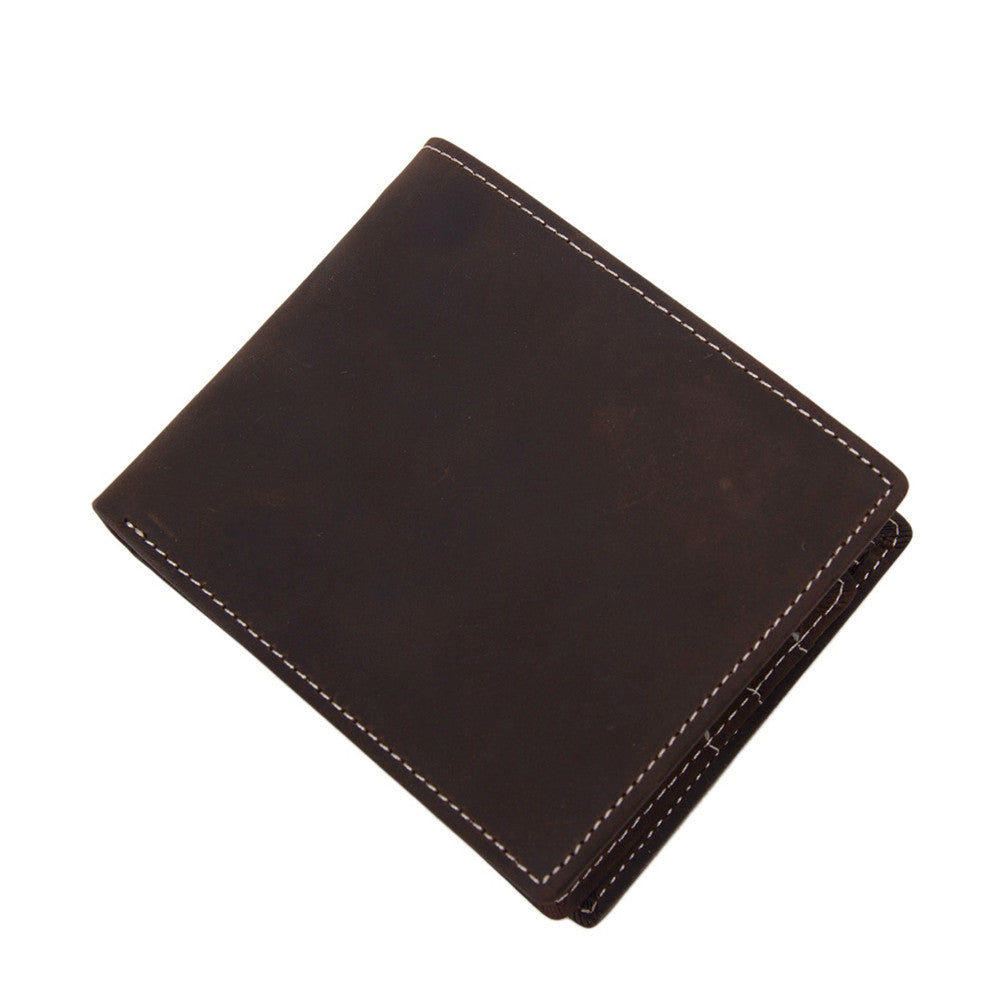 ROCKCOW Wholesale Genuine Leather Wallet Money Purse Bag Men Short Wallet Card Holder 198