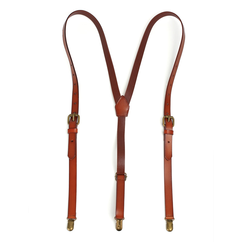 Leather Suspenders, Groomsmen Suspenders, Men’s Braces