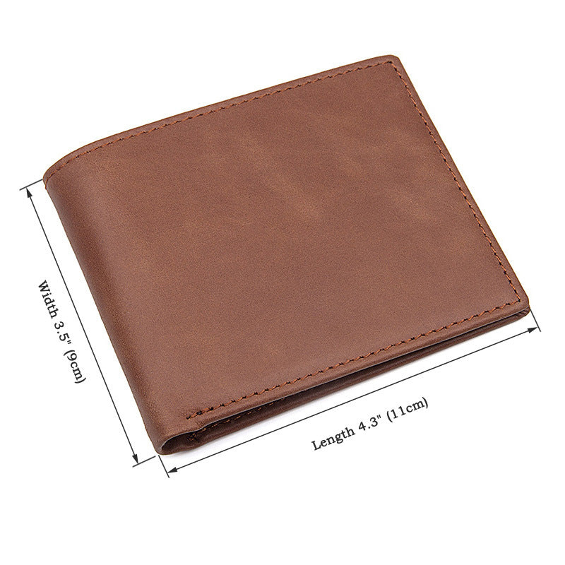 Rockcow Top Grain Leather Wallets Minimalist Leather Wallet Card Holder Clutch 8029SX